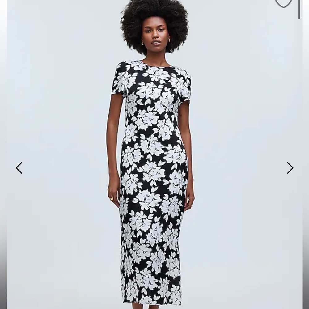 Madewell Black and White Floral Maxi Dress